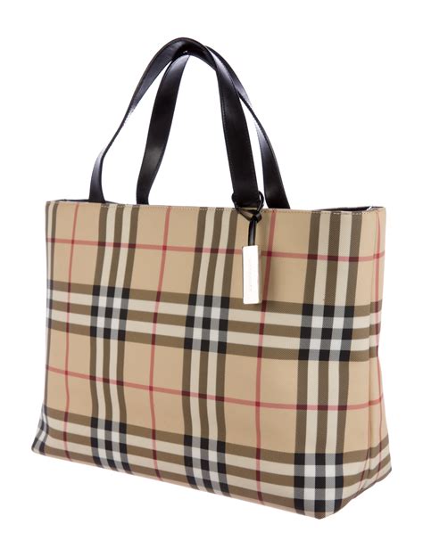 burberry tote bag nova check|Burberry medium top handle tote.